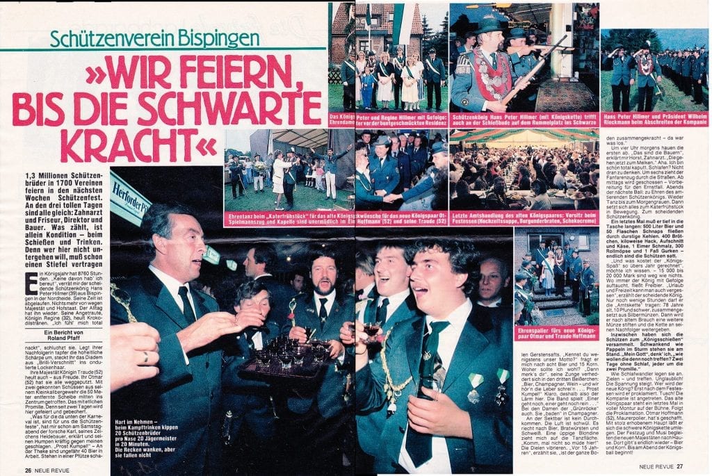 Neue Revue vom Bispinger Schützenfest 1988